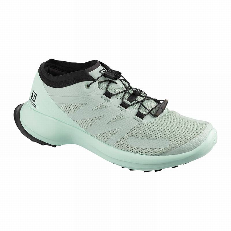 Salomon SENSE FLOW W Zapatillas Trail Running Mujer - Turquesa Claro / Negras - Colombia (73051-GBHA